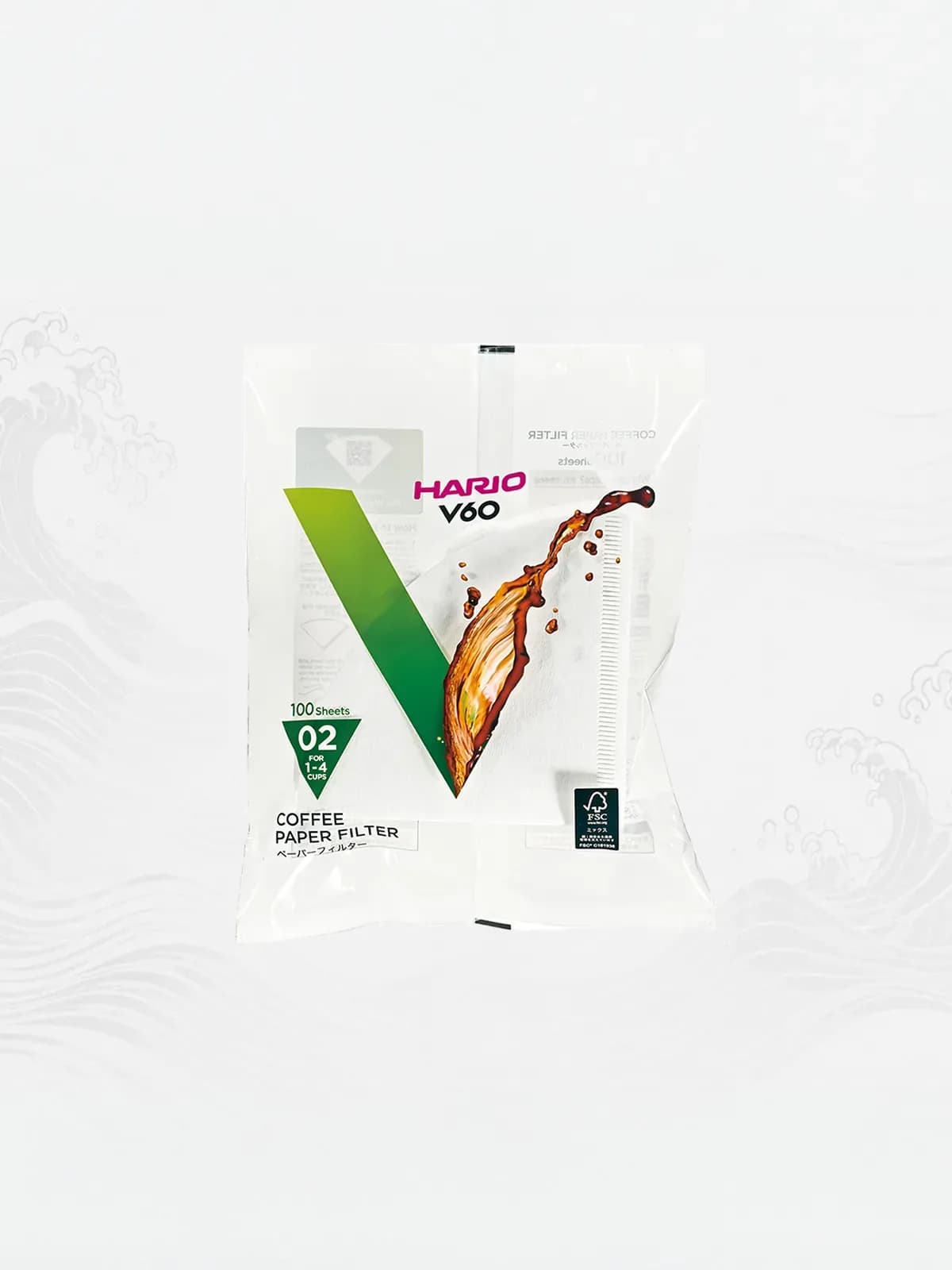 Packung Hario V60 Papierfilter, Größe 02